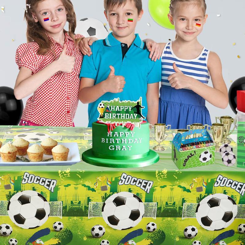 Fußball-Thema Einweg-Tischdecke Fußball Sport Junge Geburtstagsfeier Zubehör Babyparty Fußballfans Geburtstagsdekorationen