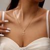 Fashion Accessory Zircon Cross Punk Cross Clavicle Chain Pendants Valentine's Day