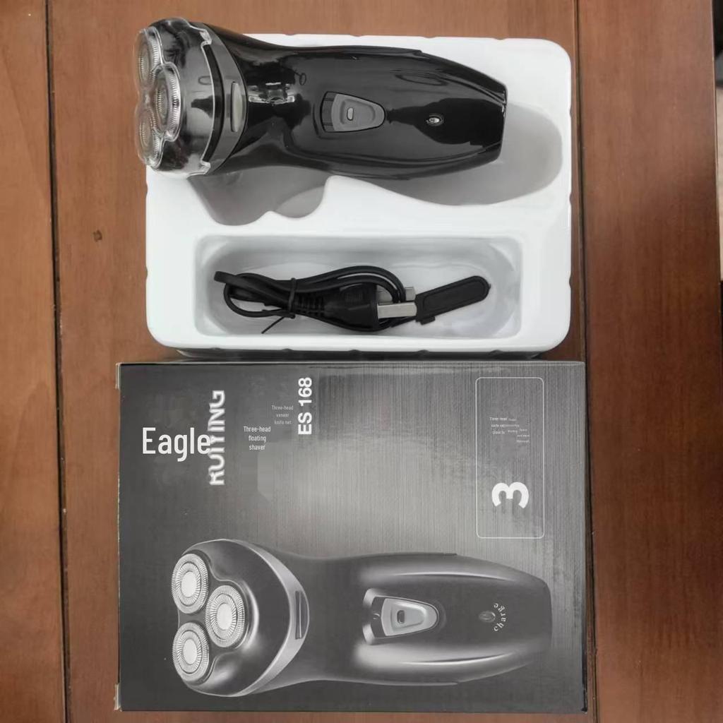 ES-168 Barbeador Elétrico Masculino com Lâmina Flutuante e Aparador de Costeletas