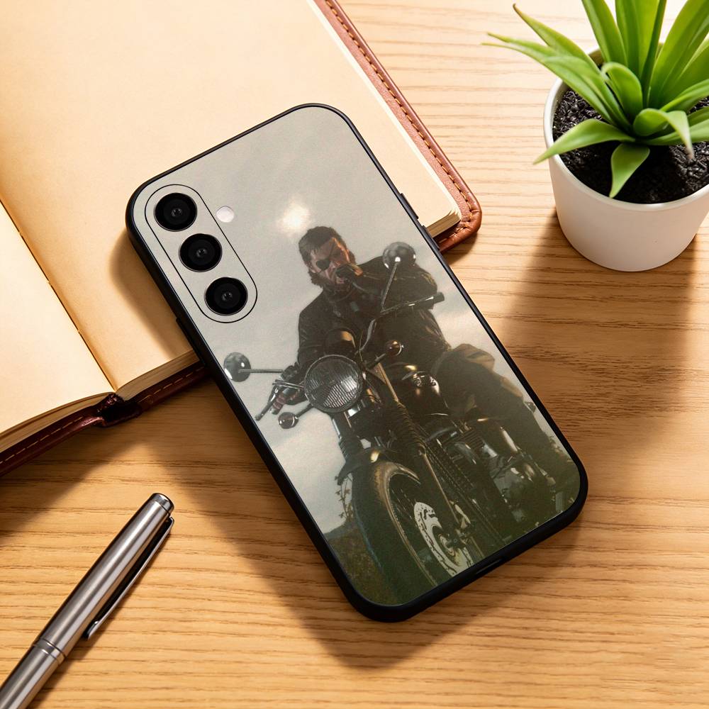 Metal G-Gear S-Solid Phone Case Black Silicone Soft For Samsung Galaxy A73,A72,A71,A70,A53,A52,A51