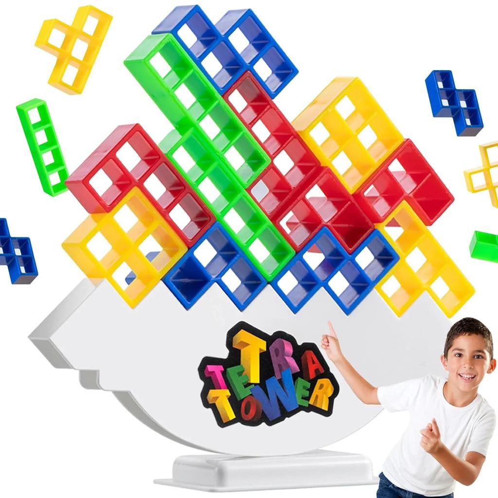 Tetra Tower Fun Balance Stacking Building Blocks Board Game For Kids Adults Friends Team Dorm Family Game Night And Partie Gifts