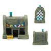 Cute Cartoon Aquarium Decorations 3 Styles Pineapple Octopus Stone Head House Fish Tank Ornaments