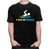 Individuelles Mode Lustiges Schwimmen Ich Pisse in Pools T-Shirt Herren Kurzarm-T-Shirts Streetwear Tee 100% Baumwolle Übergroßes T-Shirt Geschenk