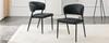 Dining Chair Set of 2 Modern Upholstered with Metal Frame, Ergonomic Backrest, Faux Leather Chair for Dining Room Living Room Kitchen - Chair Only