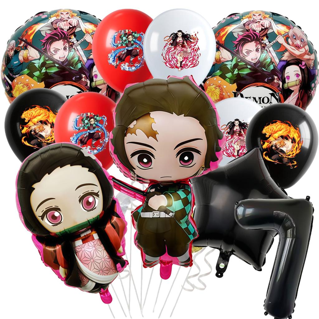 Anime Dämon Geburtstagsparty Dekoration Einweg-Geschirr Teller Tischdecke Becher Serviette Babyparty Kinder Partygeschenke Zubehör