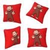 Curious George Square Pillowcase Cushion Cover Decorative Pillow Case Throw Pillow Cover for Home Bedroom Car