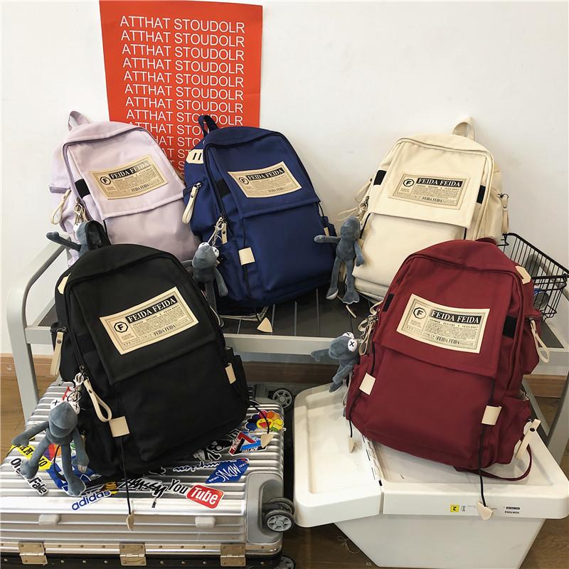Schoolbagins Large Capacity School Bag Male High School Junior High School Student Female Trendy Brand Backpack Trend Computer Travel 1011 Backpack