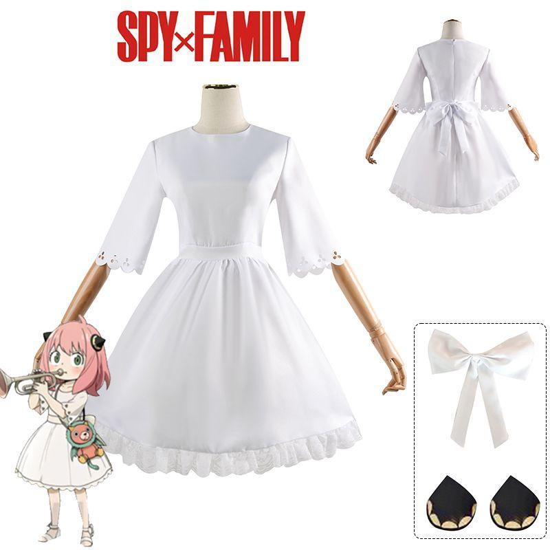 Striking Spy×family Anya Forger Cosplay Costume White Dress