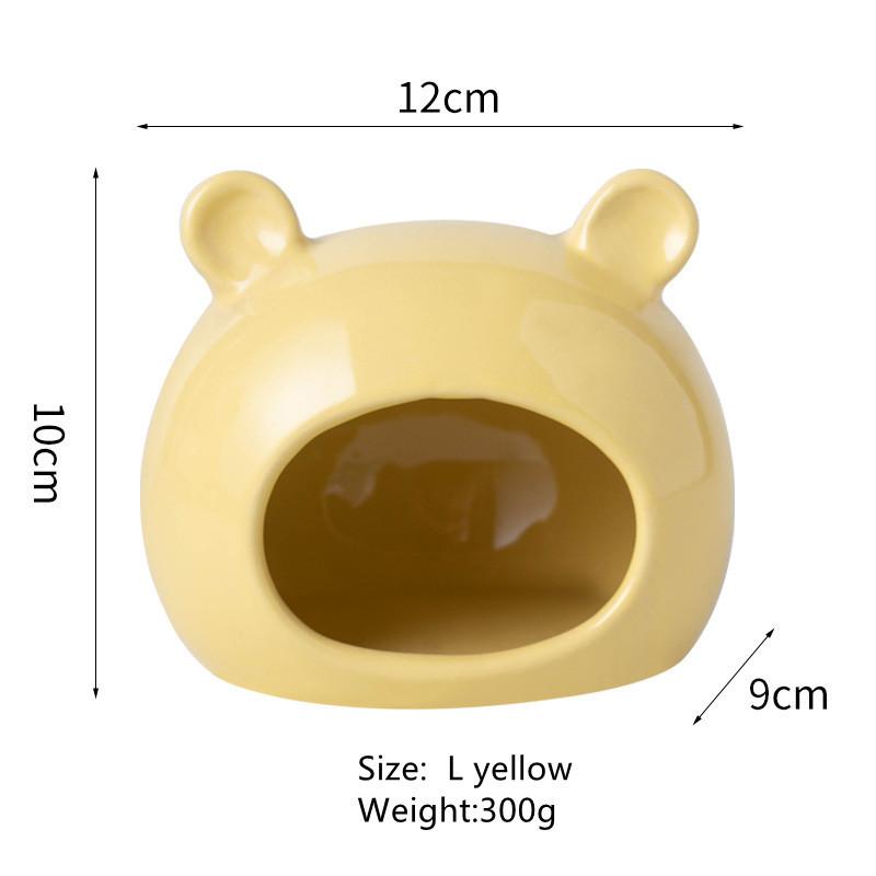 Small Animal Hideout Ceramic Chinchilla Mini Hut Cave Cage Accessories for Dwarf Hamsters Gerbils and Hedgehog Hamster House