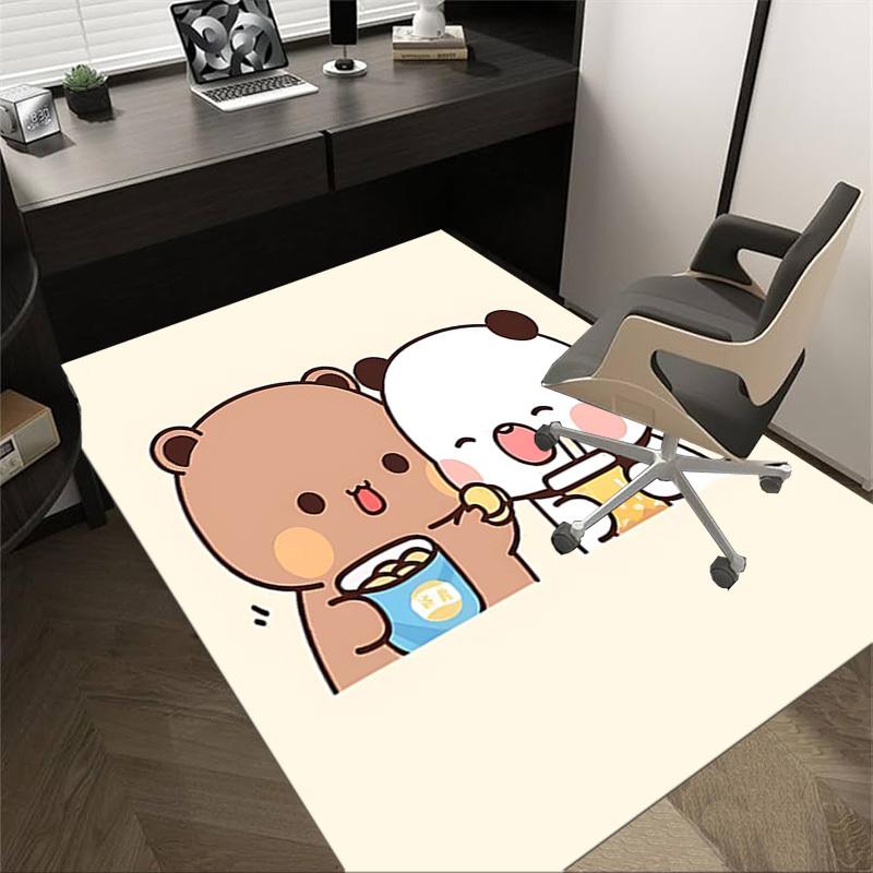 

1PC Bear Panda Anti-slip carpet, suitable for Office, bedroomand playrooms. It can also be used as a sofa footrest cover-R53 60cm by 90cm