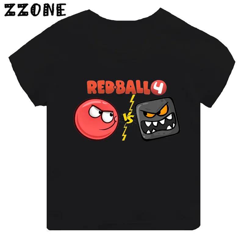 Hot-selling Red Printed Cartoon Children's T-shirt, Fun Black, Suitable for Girls and Boys, Children's Top