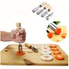 Vegetable cutter shape set DIY wooden handle fruit cutter mold biscuit cutter, used for food and fruit processing baking