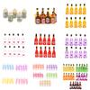 Various Styles 10pcs Mini 1/12 Dollhouse Miniature Simulation Whisky Wine Bottles Pretend Play Toys Doll Food Drink Accessories