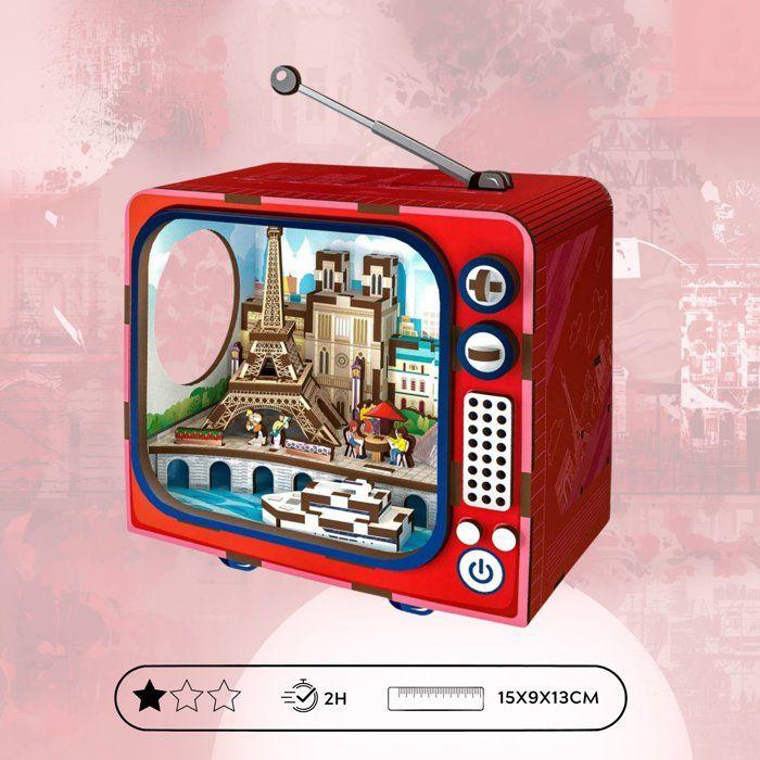 Book Nook - Kit DIY a construire Maquette 3D Serre Livre - TV Paris - 12,5 x 8 x 13 cm