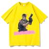 Leon Kennedy Tee Summer Short Sleeve Loose Male Tshirts Unisex Streetwear Pure Cotton Fashion Design Graphic Merch Tops Clothes