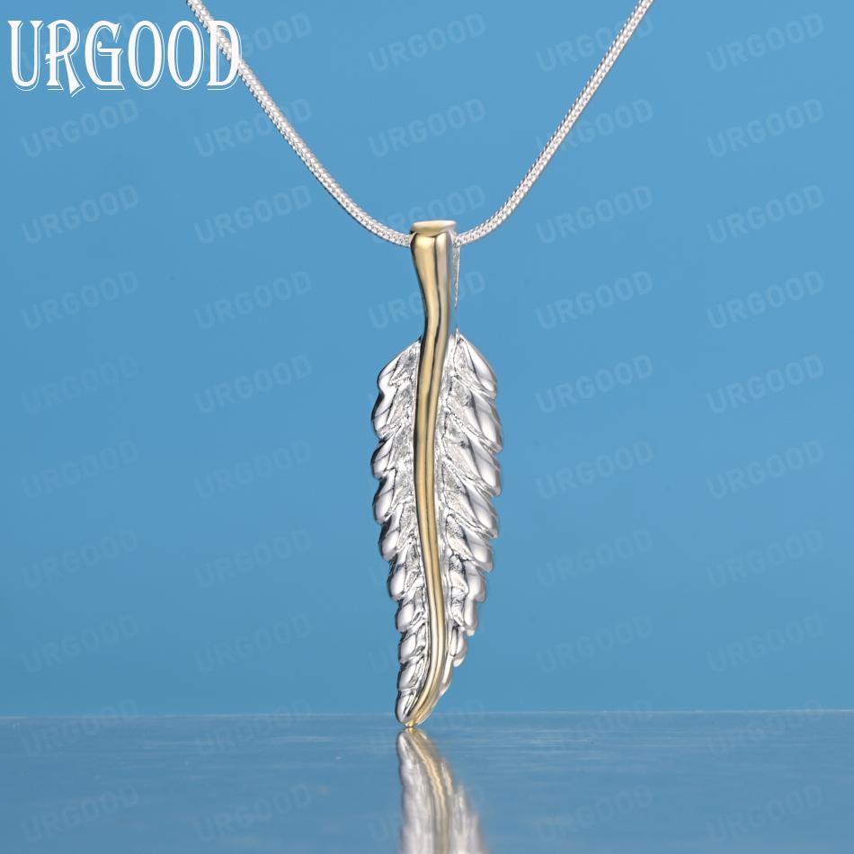 925 Sterlingsilber Hochzeitsgeschenk Schmuck Blattanhänger Mode Halskette