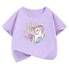 Fashion Horse with Love Heart Design TShirt Printed T Shirt Girls Summer Clothes Short Sleeve Tops TShirts Cute Clothing