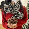 New Fashionable Leopard Pattern Lamb Wool Knitted Scarf For Women'S Winter Personalized Versatile Warm Neck