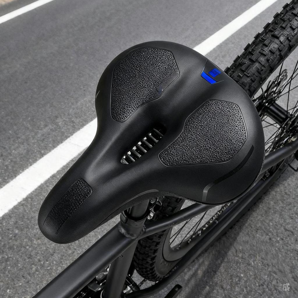 Bicycle Saddle Double Shock Absorbing Cushion Memory Foam Comfortable Bike Seats for Men for Mountain Road Cycling Biking