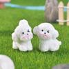 Micro-landscape Simulation Cute Teddy Dog Diy Handmade Keychain Accessories Doll House Decoration Desktop Small Ornaments