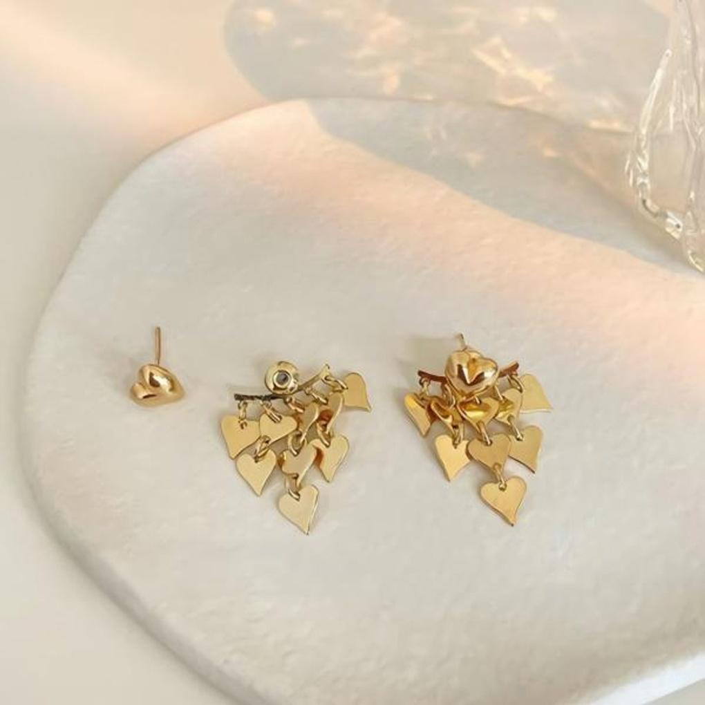 Women's Accessories Golden Time Heart Drop Earrings