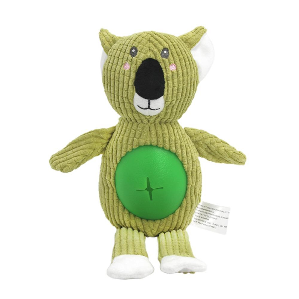 Big Belly Design Squeak Pet  Bite Toy Animal Shape Interactive Dog Feeder  Dog Playing зелёный