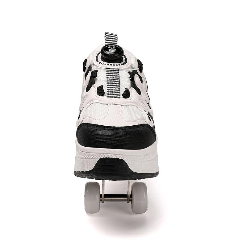 Children/Teenagers /Boys/Girls Shapeshifting Shoes Four-wheel Dual-use Roller Skates Double Row Walking Shoes Roller Skates