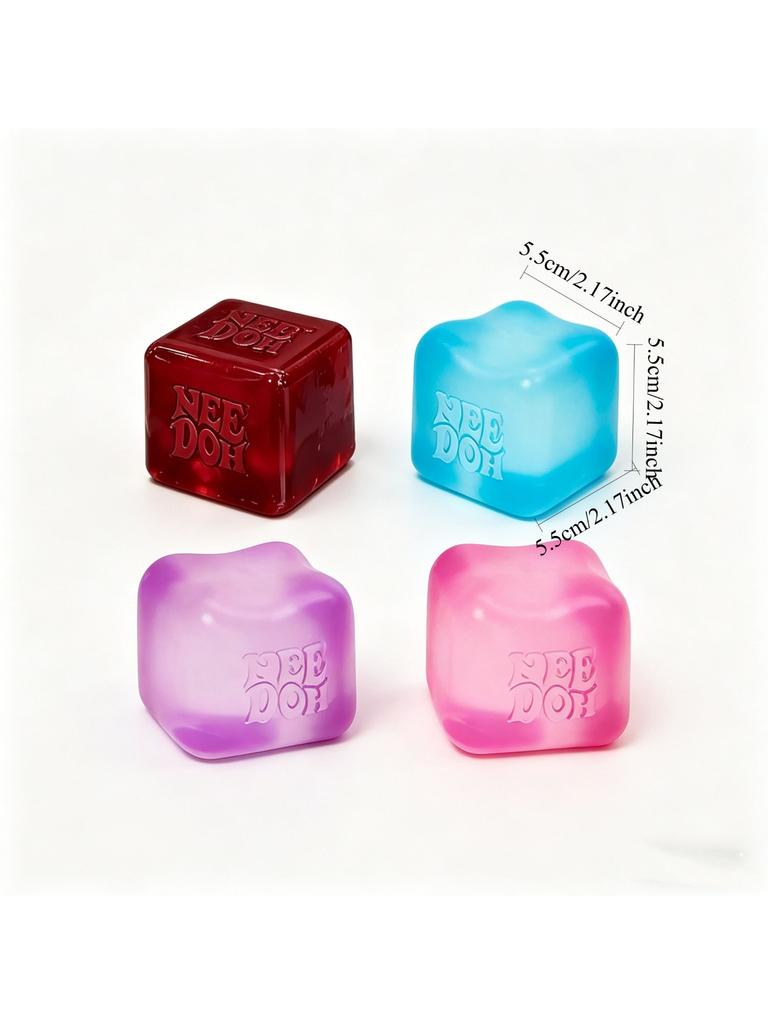 NeeDoh Nice Cube Cubo Antistress (Edizione Dr Pepper), Giocattolo antistress da spremere, Giocattolo sensoriale per alleviare l'ansia per bambini e adulti