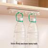 Retractable Double Row Adhesive Hanging Hooks - Punch-Free Kitchen Organizer