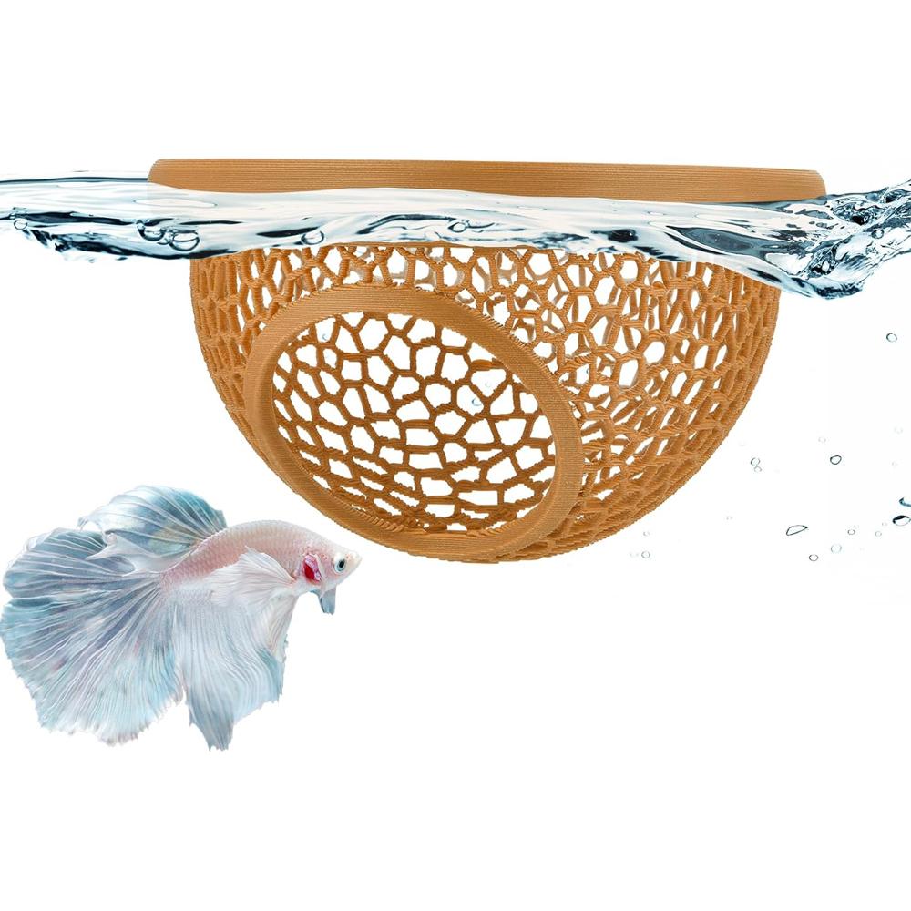 Floating Betta Hide & Shrimp Cave – All-in-One Aquarium Hammock, Feeder, and Safe Resting Spot for Stress-Free Fish Tanks