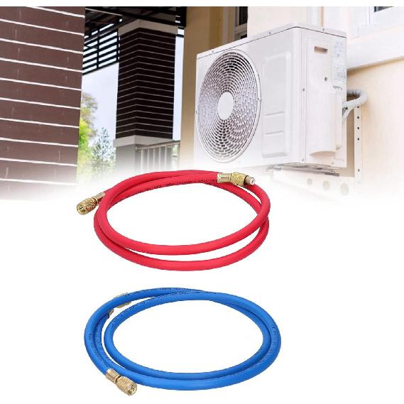 2Pcs Refrigerant Charging Hose, AC Charging Hoses Tube, Fluoride Adding Tube for Air Conditioner Outside Unit Repair Tool (R410 special 1.5 meters)