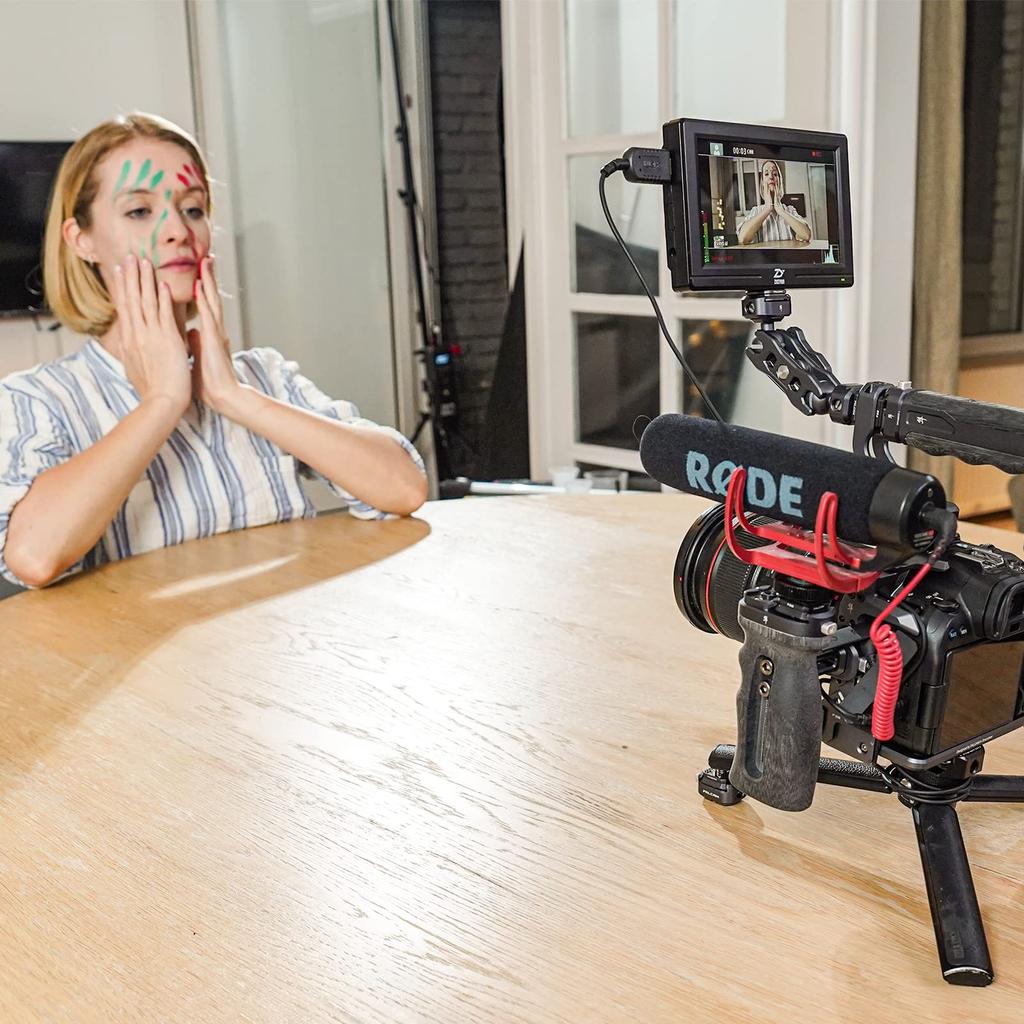 ULANZI F22 Magic Quick Release Double Ball Head with Adapter with Screws On Both Adjustable Monitor 5kg Weight Aluminum Alloy Compatible with LED Fill