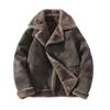 Men's Plus Size Lapel Leather and Fur Jacket - Winter Edition