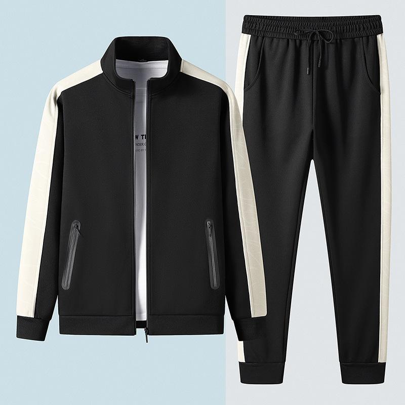 

Повседневный спортивный мужской свитер с длинными рукавами на весну и осень с красивым комплектом размера плюс S чёрный