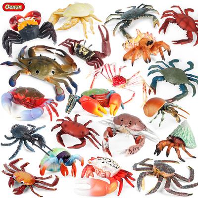 Oenux Simulation Ozean Meeresleben Tiere Modell Lieblicher Krebs Actionfiguren Spielzeug Kuchendekorationen Sammlung Jouet Kinder Bildung Geschenk
