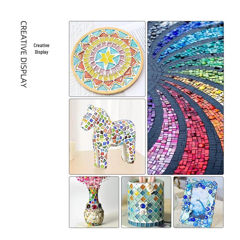 Cuentas de Cristal de Colores para Manualidades de Mosaico