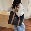 Large Capacity Canvas Travel Bag Commuter Shoulder Bag Shopping Bag Women's Handbag