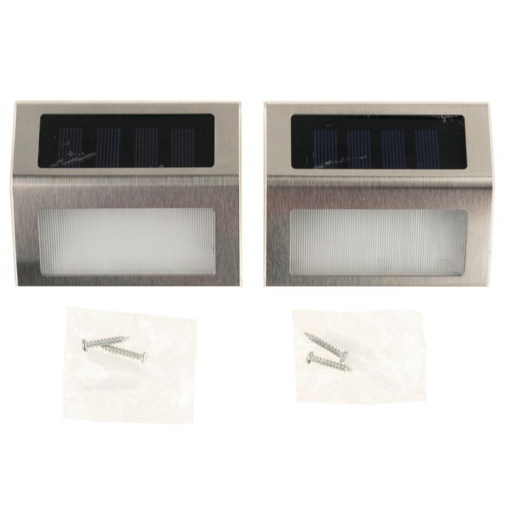 TG64419 Halogen, Solar LED Lamp, Wall Lamp 2 Pcs., Twilight Sensor, Facade Lamps