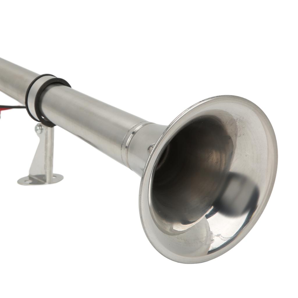 Loud Single Trumpet 328DB 12V 30W Stainless Steel Universal Air Horn for Boats RVs Yachts VXH1112MAR‑C
