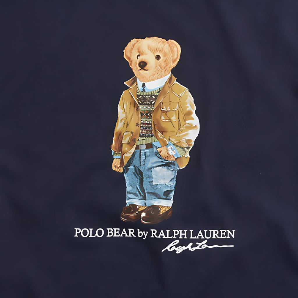 Polo Ralph Lauren Polo Bear Bokstavlogo Trykk Slim Fit Rund Hals T-skjorte Menn T-skjorter Marineblå MNPOTSH1N820803-410
