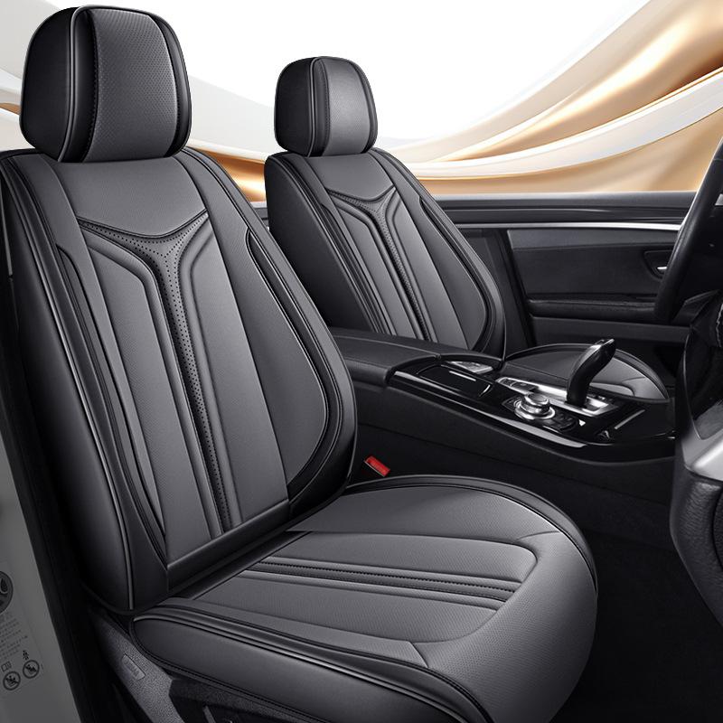 Full Leather Backrest Seat Cushion for Cars - Customizable, Full Surround, and Separate Type