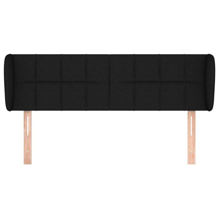 Tête de lit - Maison Exclusive - avec oreilles - Noir - Hauteur réglable 147x23x78/88 cm