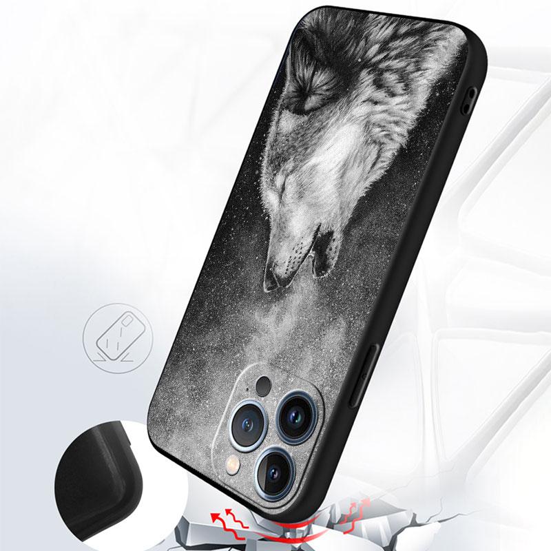Wolf Tier Cool Tiger Hülle Für Apple iPhone 11 13 14 12 Pro Max 7 8 XR X 6 5 5S SE 2022 13ProMax Schwarzes Silikon Handy Hülle