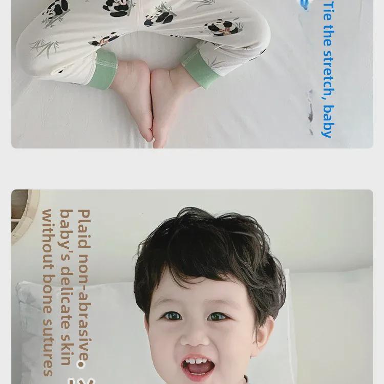 Newborn High Waist Cotton Pajama Set - Belly Protection and Autumn Bottoms