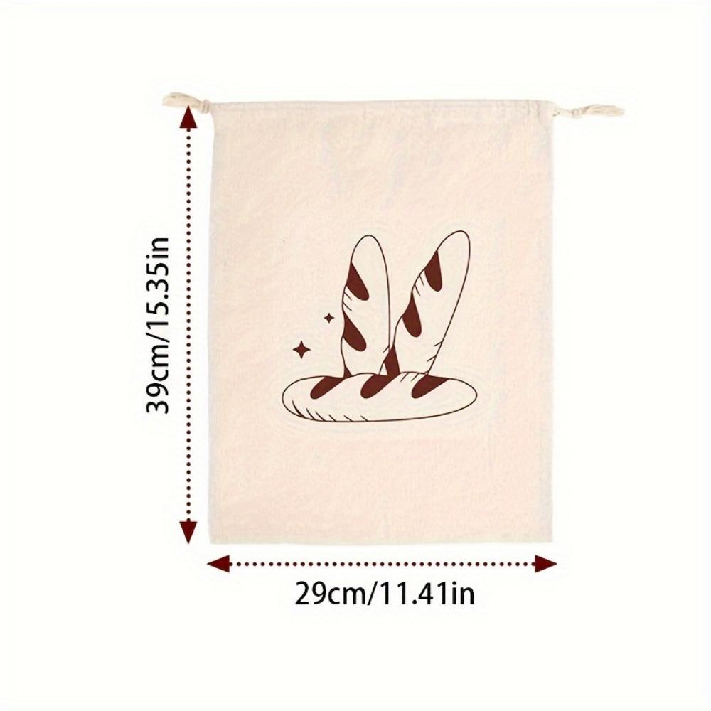 Linen Bread Storage Bag. Reusable Drawstring Keeper for Bread, Toast, Fruits & Veggies.