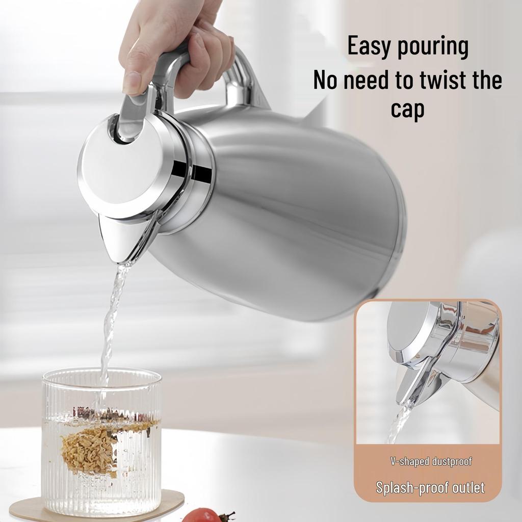 304 Stainless Steel Anti-Scald Insulated Kettle - Double-Layer Hot Water Bottle for Home & Commercial Use