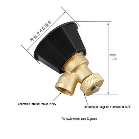 High-Pressure Adjustable Copper Nozzle for Windproof Agricultural Spraying