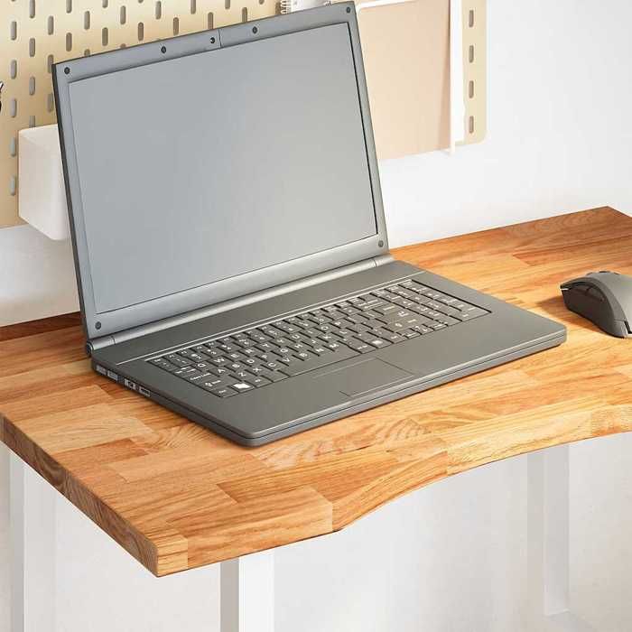 VidaXL Dessus de bureau marron clair bois chêne massif rectangulaire, plan de travail de cuisine, plan de travail de 4009022