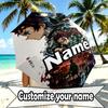 Custom Name Personalized Demon Slayer Print Umbrella, Auto Open Close, 8‑Rib Sturdy Frame, Commute Camping Hiking Use, Birthday Gift