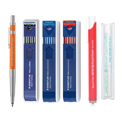XENO Promate Porte-mine Stylo Porte-mine 2,0 mm avec Staedtler Mars Carbon Lead 12 x 2 mm Ensemble